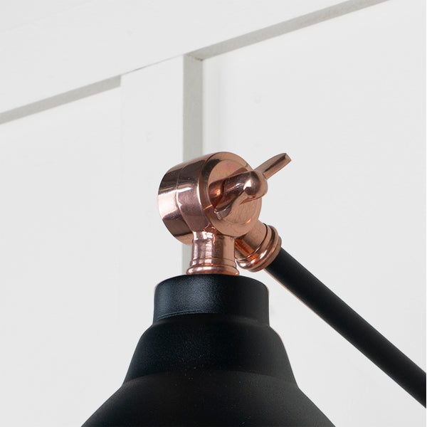 From The Anvil - Smooth Copper Brindley Wall Light in Elan Black - Smooth Copper  - 49714SEB - Choice Handles