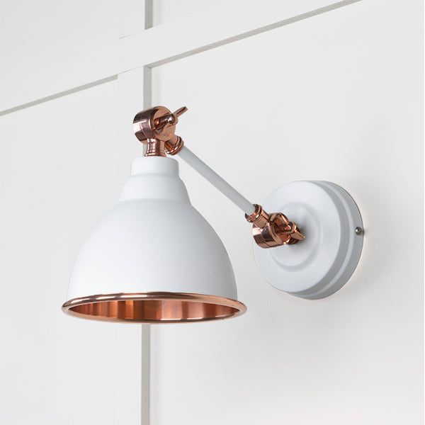 From The Anvil - Smooth Copper Brindley Wall Light in Flock - Smooth Copper  - 49714SF - Choice Handles