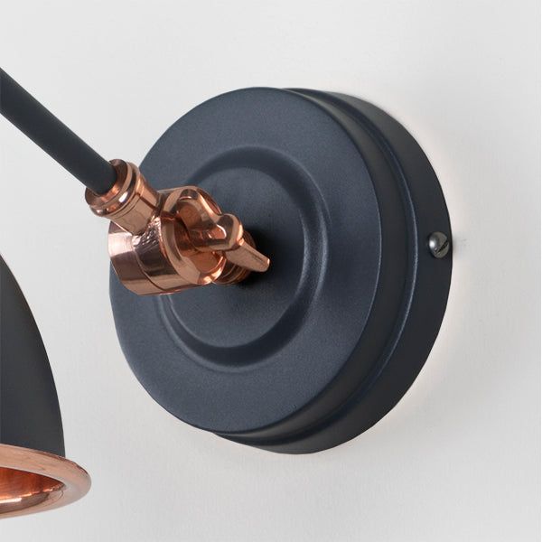 From The Anvil - Smooth Copper Brindley Wall Light in Slate - Smooth Copper  - 49714SSL - Choice Handles