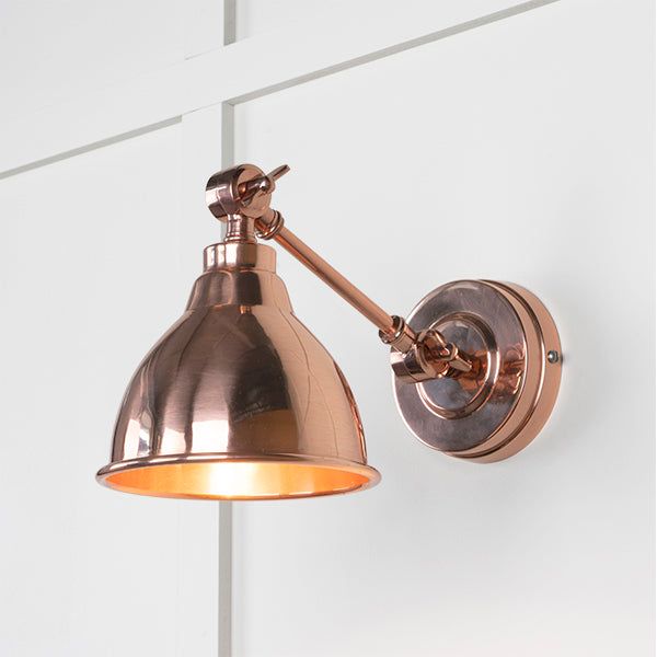From The Anvil - Smooth Copper Brindley Wall Light - Smooth Copper  - 49714