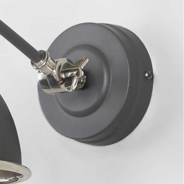 From The Anvil - Smooth Nickel Brindley Wall Light in Bluff - Smooth Nickel  - 49715SBL - Choice Handles