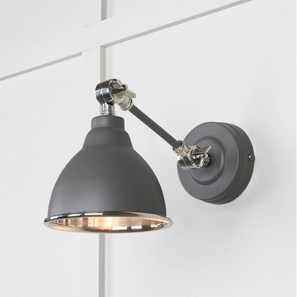 From The Anvil - Smooth Nickel Brindley Wall Light in Bluff - Smooth Nickel  - 49715SBL - Choice Handles