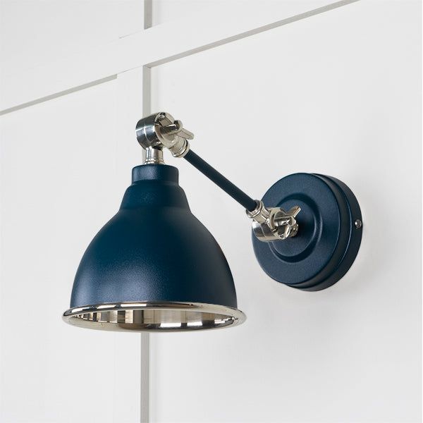 From The Anvil - Smooth Nickel Brindley Wall Light in Dusk - Smooth Nickel  - 49715SDU
