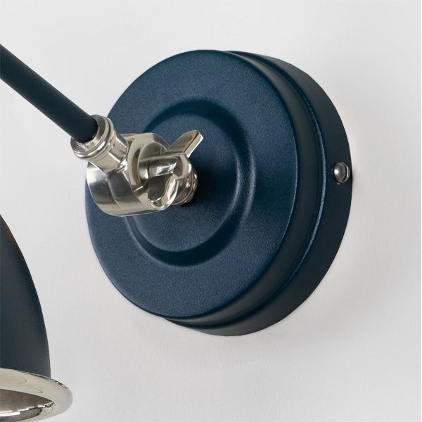 From The Anvil - Smooth Nickel Brindley Wall Light in Dusk - Smooth Nickel  - 49715SDU