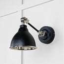 From The Anvil - Smooth Nickel Brindley Wall Light in Elan Black - Smooth Nickel  - 49715SEB - Choice Handles