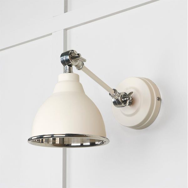 From The Anvil - Smooth Nickel Brindley Wall Light in Teasel - Smooth Nickel  - 49715STE