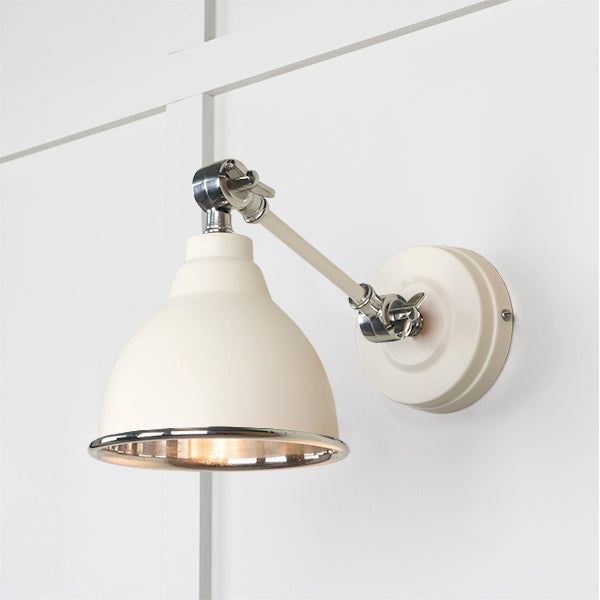 From The Anvil - Smooth Nickel Brindley Wall Light in Teasel - Smooth Nickel  - 49715STE