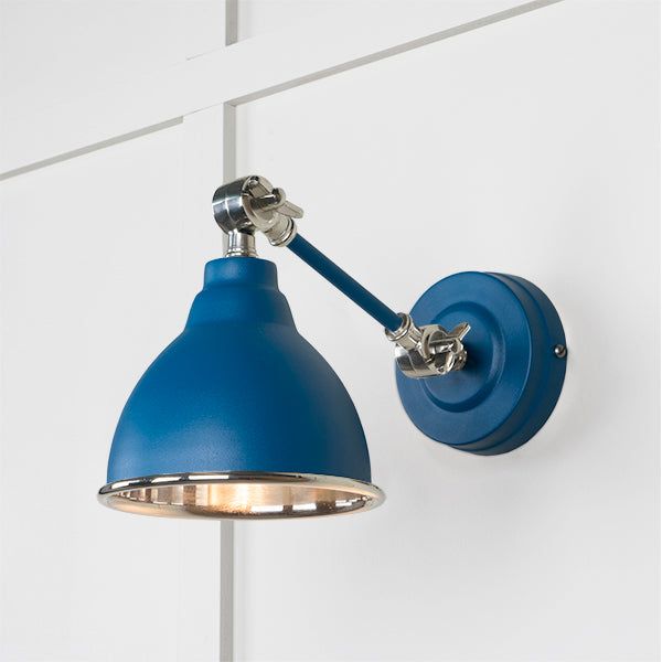 From The Anvil - Smooth Nickel Brindley Wall Light in Upstream - Smooth Nickel  - 49715SU