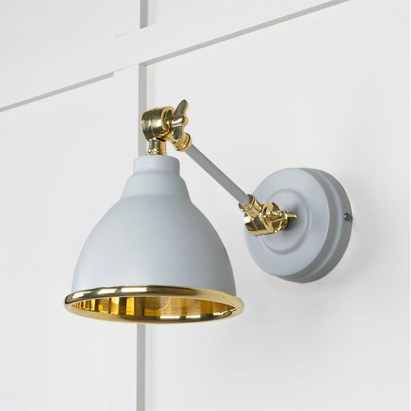 From The Anvil - Smooth Brass Brindley Wall Light in Bluff - Smooth Brass  - 49716SBL - Choice Handles