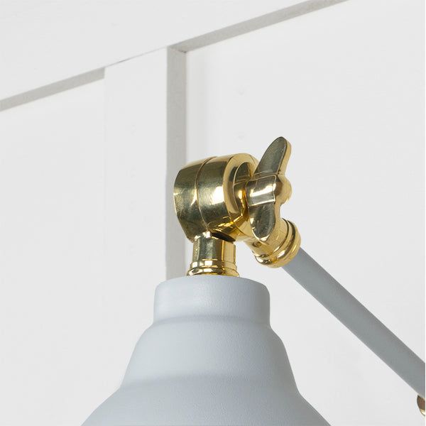From The Anvil - Smooth Brass Brindley Wall Light in Birch - Smooth Brass  - 49716SBI