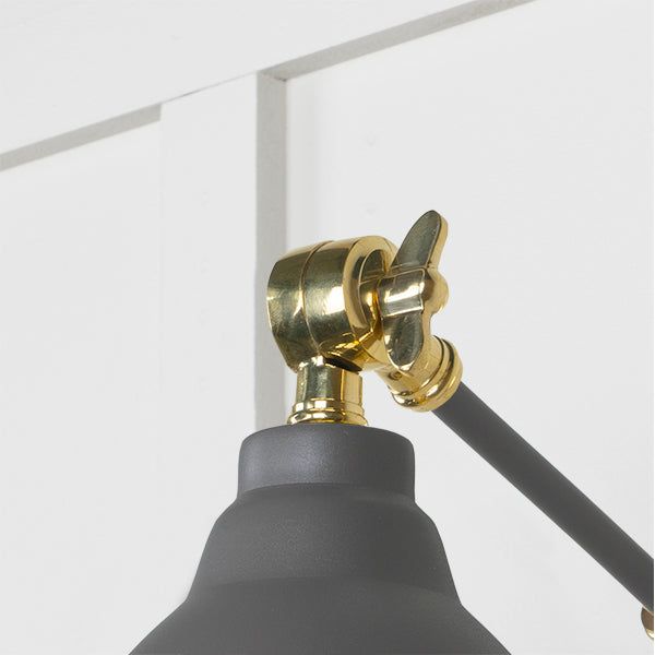 From The Anvil - Smooth Brass Brindley Wall Light in Bluff - Smooth Brass  - 49716SBL - Choice Handles