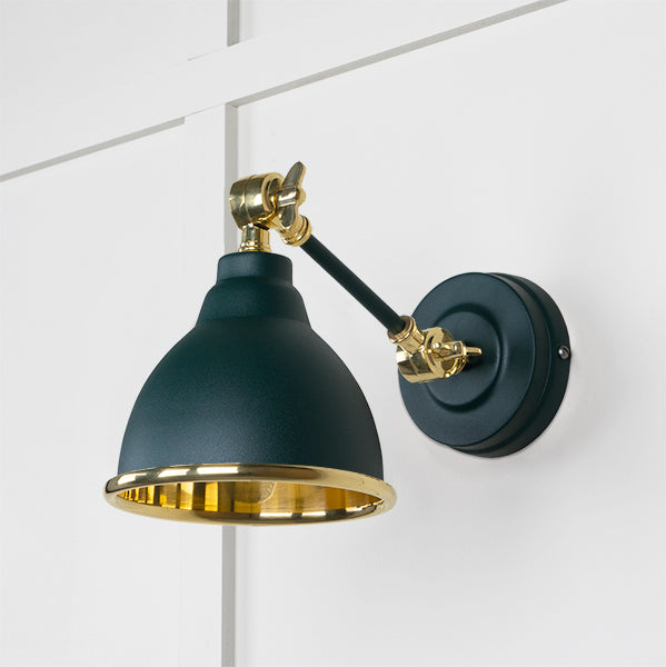 From The Anvil - Smooth Brass Brindley Wall Light in Dingle - Smooth Brass  - 49716SDI