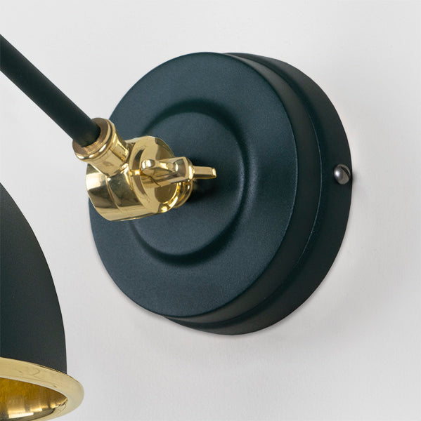 From The Anvil - Smooth Brass Brindley Wall Light in Dingle - Smooth Brass  - 49716SDI