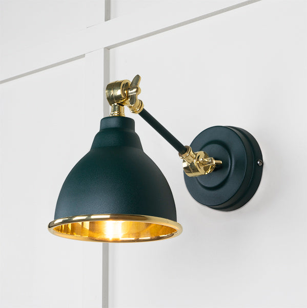 From The Anvil - Smooth Brass Brindley Wall Light in Dingle - Smooth Brass  - 49716SDI