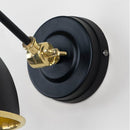 From The Anvil - Smooth Brass Brindley Wall Light in Elan Black - Smooth Brass  - 49716SEB - Choice Handles