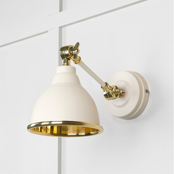 From The Anvil - Smooth Brass Brindley Wall Light in Teasel - Smooth Brass  - 49716STE