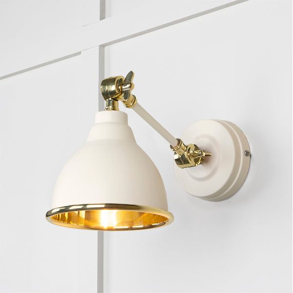 From The Anvil - Smooth Brass Brindley Wall Light in Teasel - Smooth Brass  - 49716STE