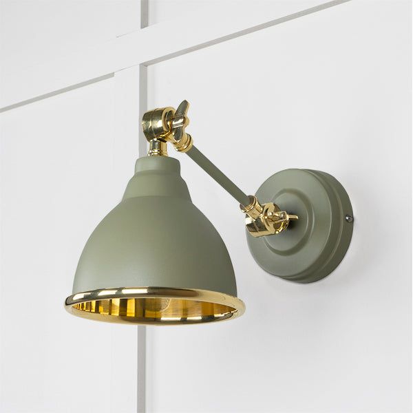 From The Anvil - Smooth Brass Brindley Wall Light in Tump - Smooth Brass  - 49716STU - Choice Handles