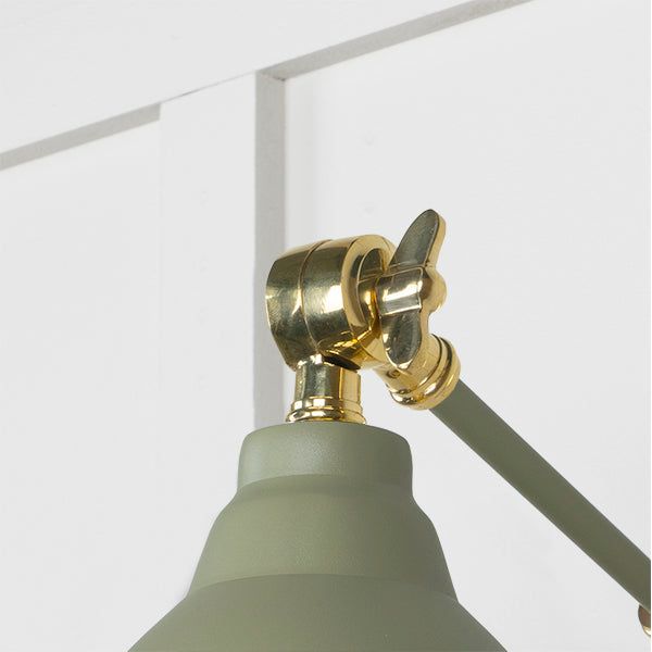 From The Anvil - Smooth Brass Brindley Wall Light in Tump - Smooth Brass  - 49716STU - Choice Handles