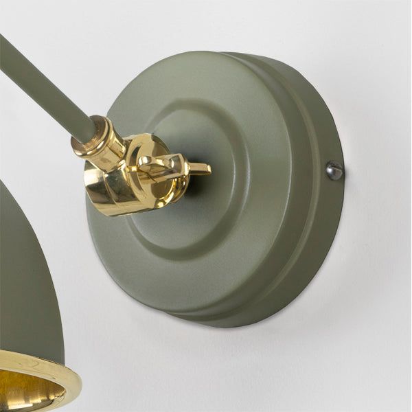 From The Anvil - Smooth Brass Brindley Wall Light in Tump - Smooth Brass  - 49716STU - Choice Handles