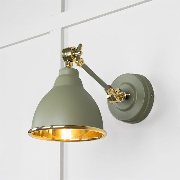 From The Anvil - Smooth Brass Brindley Wall Light in Tump - Smooth Brass  - 49716STU