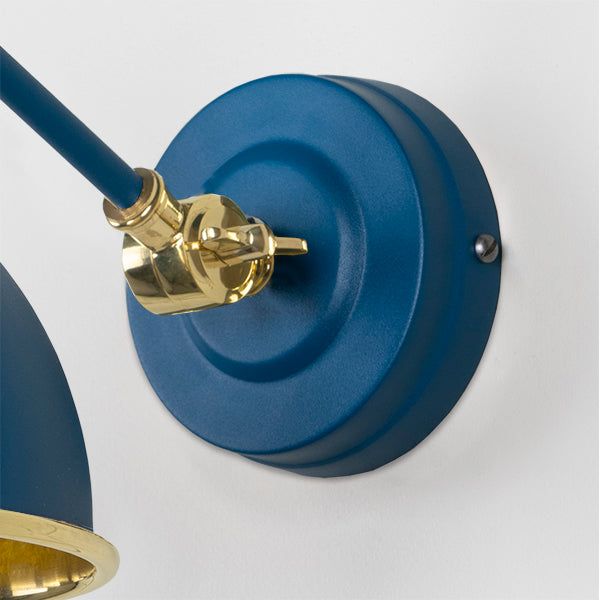 From The Anvil - Smooth Brass Brindley Wall Light in Upstream - Smooth Brass  - 49716SU - Choice Handles