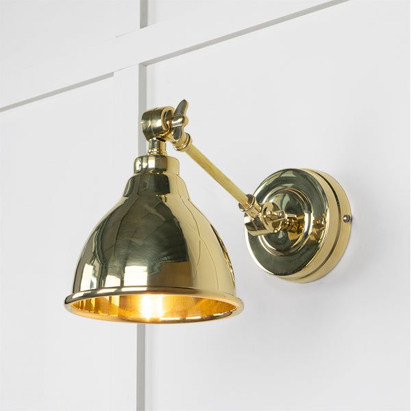 From The Anvil - Smooth Brass Brindley Wall Light - Smooth Brass  - 49716