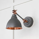 From The Anvil - Hammered Copper Brindley Wall Light in Bluff - Hammered Copper  - 49717SBL - Choice Handles