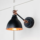 From The Anvil - Hammered Copper Brindley Wall Light in Elan Black - Hammered Copper  - 49717SEB - Choice Handles