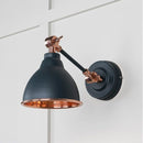 From The Anvil - Hammered Copper Brindley Wall Light in Soot - Hammered Copper  - 49717SSO - Choice Handles