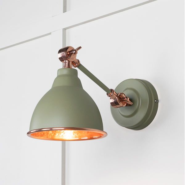 From The Anvil - Hammered Copper Brindley Wall Light in Tump - Hammered Copper  - 49717STU - Choice Handles