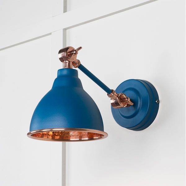 From The Anvil - Hammered Nickel Brindley Wall Light in Birch - Hammered Nickel  - 49718SBI