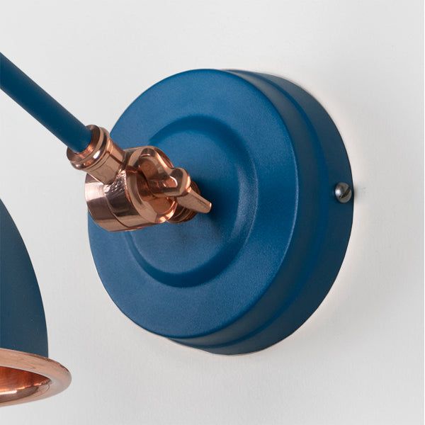 From The Anvil - Hammered Copper Brindley Wall Light in Upstream - Hammered Copper  - 49717SU