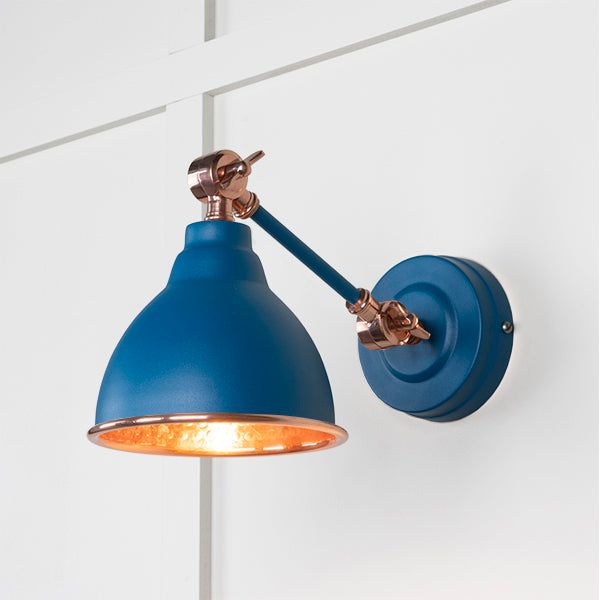 From The Anvil - Hammered Copper Brindley Wall Light in Upstream - Hammered Copper  - 49717SU