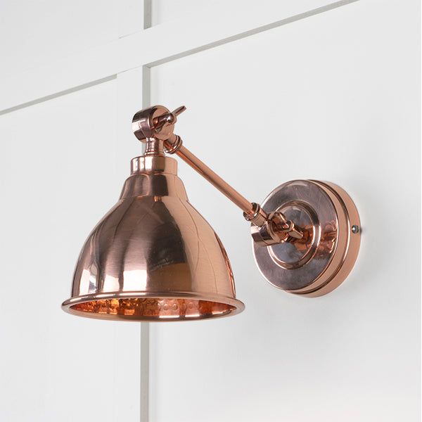 From The Anvil - Hammered Copper Brindley Wall Light - Hammered Copper  - 49717 - Choice Handles