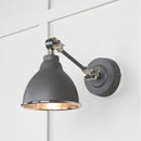 From The Anvil - Hammered Nickel Brindley Wall Light in Bluff - Hammered Nickel  - 49718SBL - Choice Handles