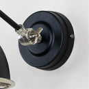 From The Anvil - Hammered Nickel Brindley Wall Light in Elan Black - Hammered Nickel  - 49718SEB - Choice Handles