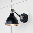 From The Anvil - Hammered Nickel Brindley Wall Light in Elan Black - Hammered Nickel  - 49718SEB - Choice Handles