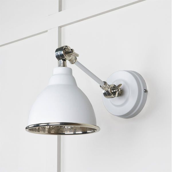 From The Anvil - Hammered Nickel Brindley Wall Light in Heath - Hammered Nickel  - 49718SH