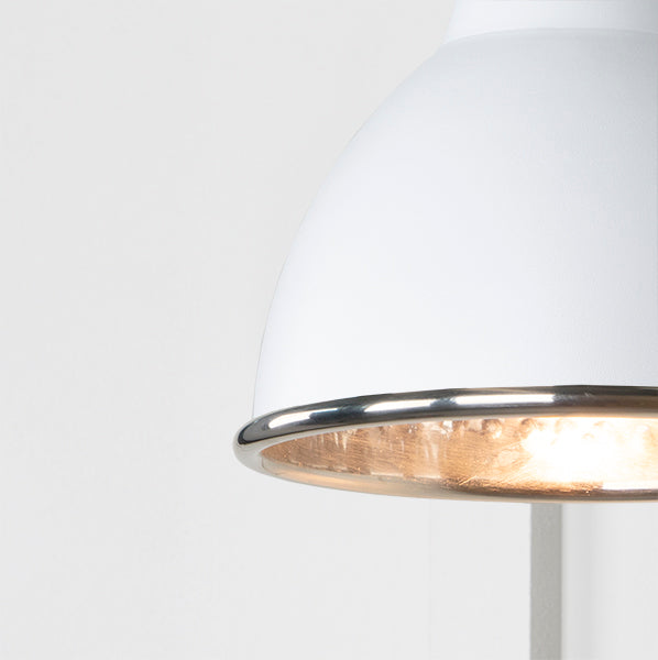 From The Anvil - Hammered Nickel Brindley Wall Light in Flock - Hammered Nickel  - 49718SF