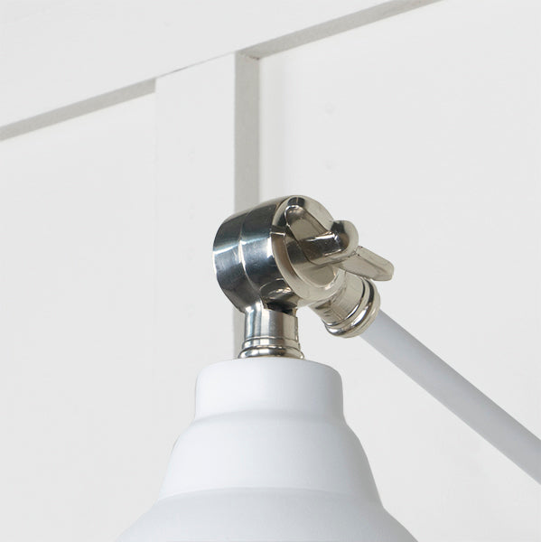 From The Anvil - Hammered Nickel Brindley Wall Light in Flock - Hammered Nickel  - 49718SF