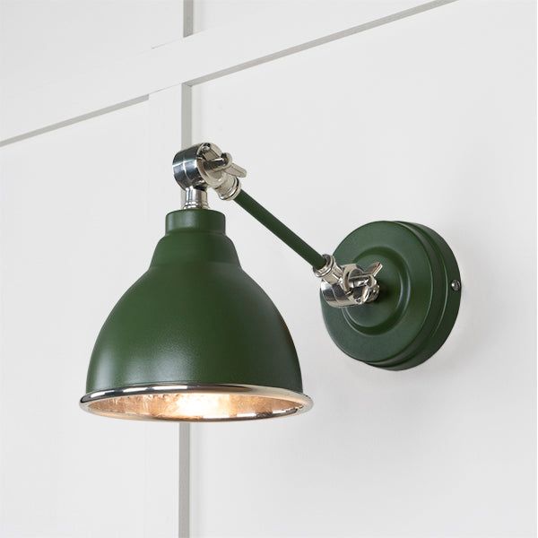 From The Anvil - Hammered Nickel Brindley Wall Light in Heath - Hammered Nickel  - 49718SH