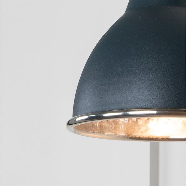 From The Anvil - Hammered Nickel Brindley Wall Light in Soot - Hammered Nickel  - 49718SSO