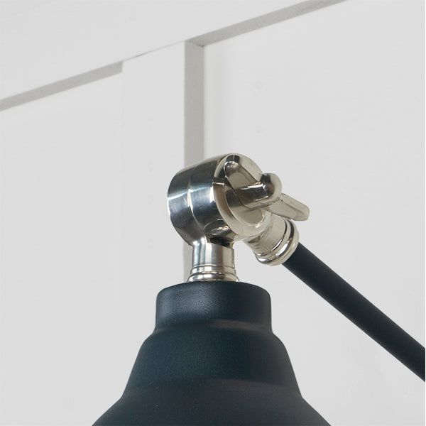 From The Anvil - Hammered Nickel Brindley Wall Light in Soot - Hammered Nickel  - 49718SSO
