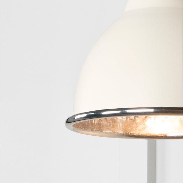 From The Anvil - Hammered Nickel Brindley Wall Light in Teasel - Hammered Nickel  - 49718STE