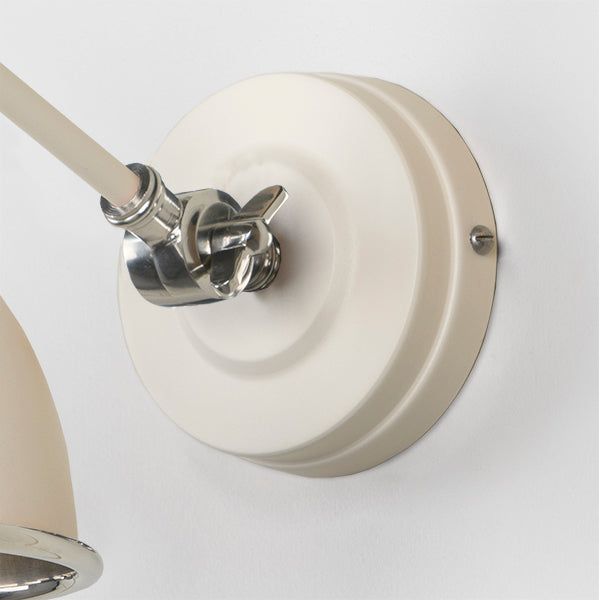 From The Anvil - Hammered Nickel Brindley Wall Light in Teasel - Hammered Nickel  - 49718STE