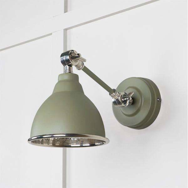From The Anvil - Hammered Nickel Brindley Wall Light in Tump - Hammered Nickel  - 49718STU