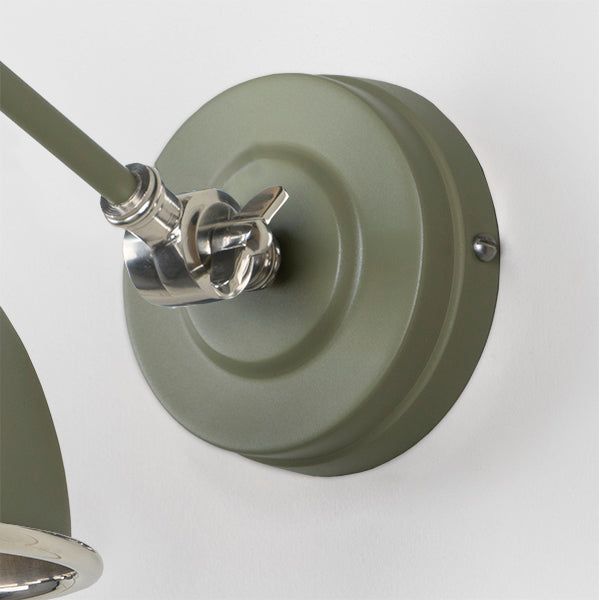 From The Anvil - Hammered Nickel Brindley Wall Light in Tump - Hammered Nickel  - 49718STU