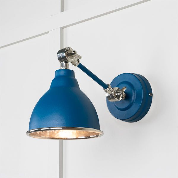 From The Anvil - Hammered Nickel Brindley Wall Light in Upstream - Hammered Nickel  - 49718SU