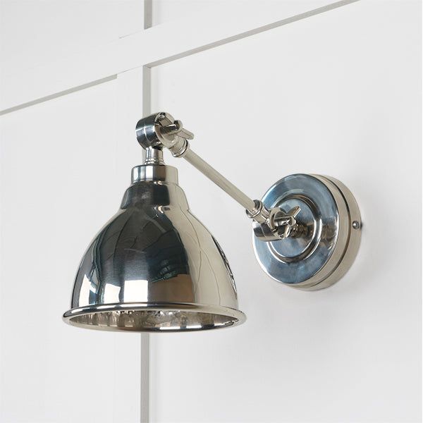 From The Anvil - Hammered Brass Brindley Wall Light - Hammered Brass  - 49719